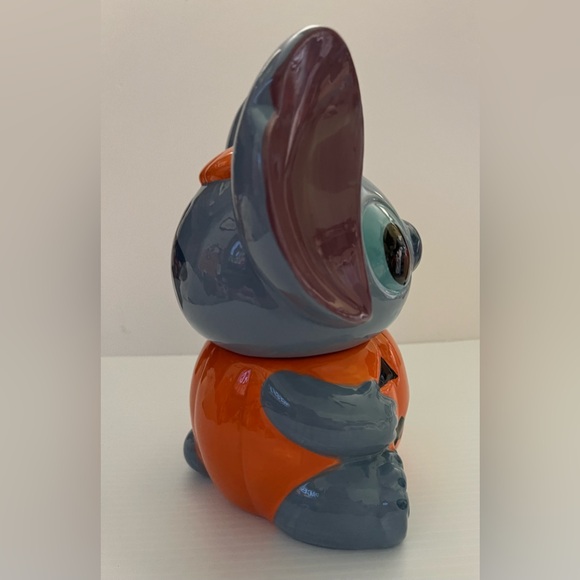 SOLD!! Adorable Stitch Halloween Pumpkin Cookie Jar- NWT - Picture 2 of 4